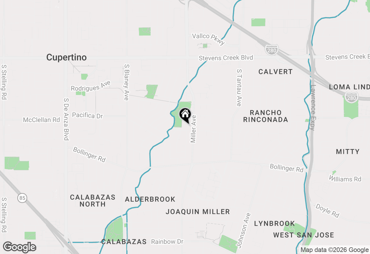 Map of 19512 Howard Court, Cupertino, CA 95014