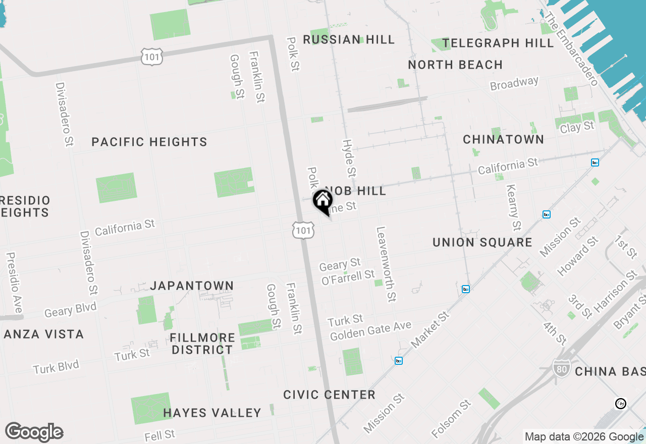 Map of 1300 Polk Street, San Francisco, CA 94109