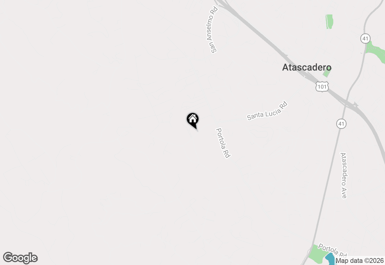 Map of 9170 Santa Lucia Road, Atascadero, CA 93422