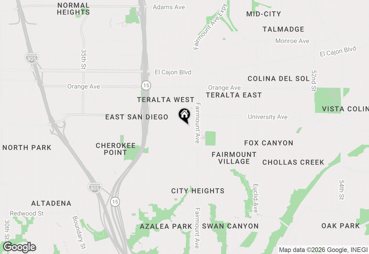 Map of 3825 Van Dyke Ave Apt 3, San Diego, CA 92105