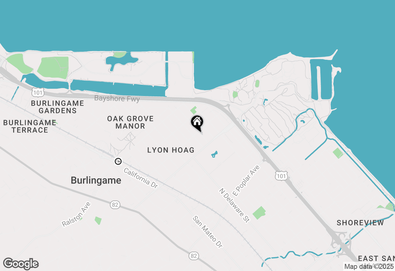 Map of 209 Bayswater Avenue, Burlingame, CA 94010