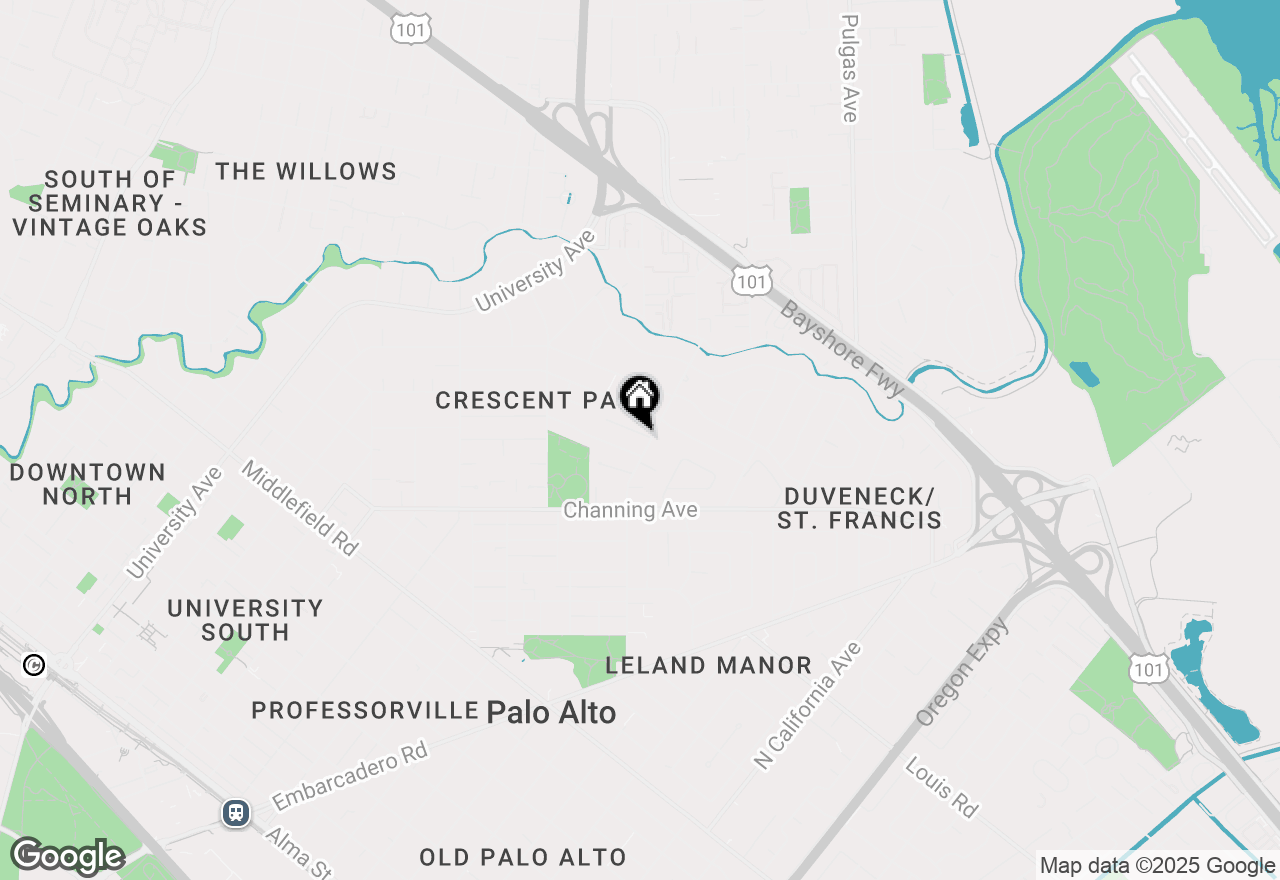 Map of 1494 Kings Lane, Palo Alto, CA 94303