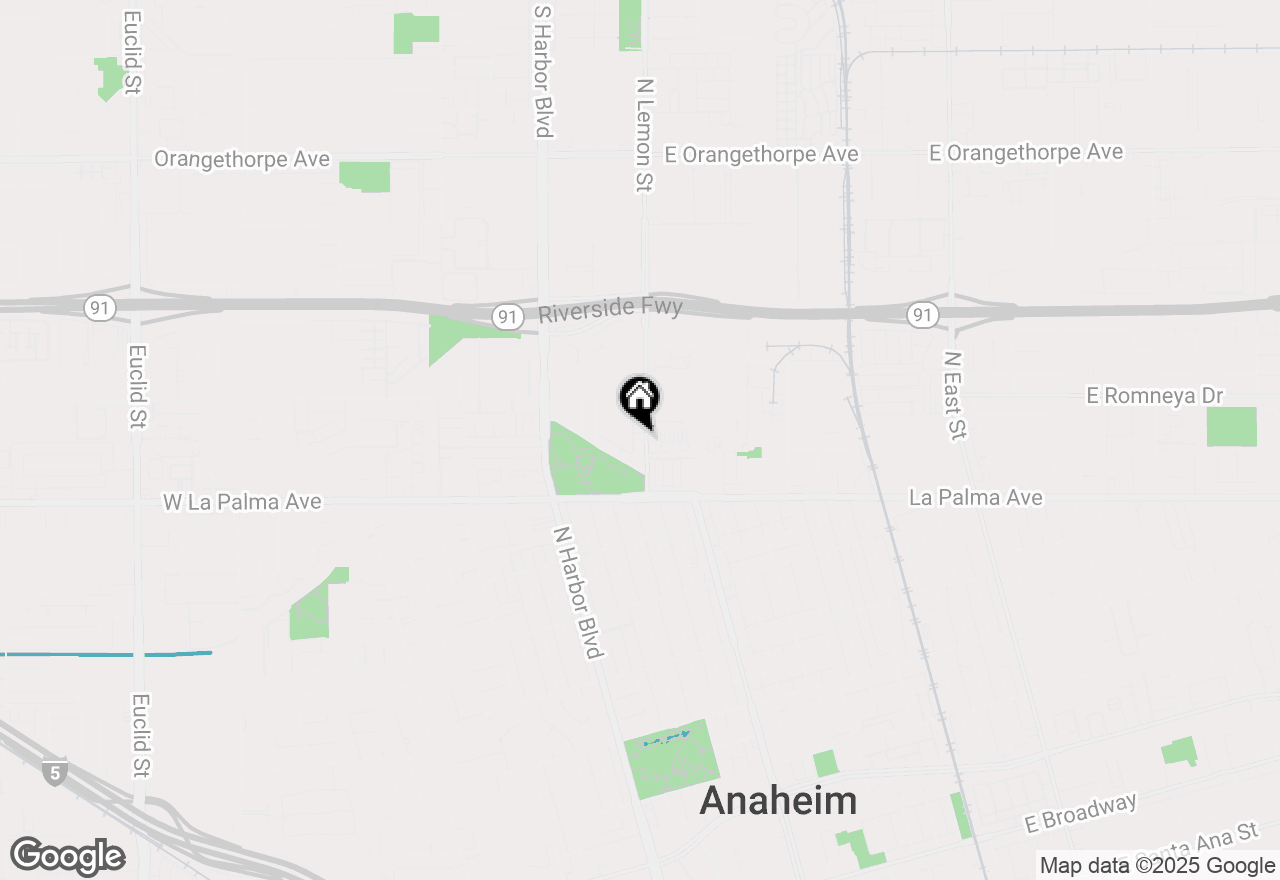 Map of 1129 S Lemon Street, Anaheim, CA 92805