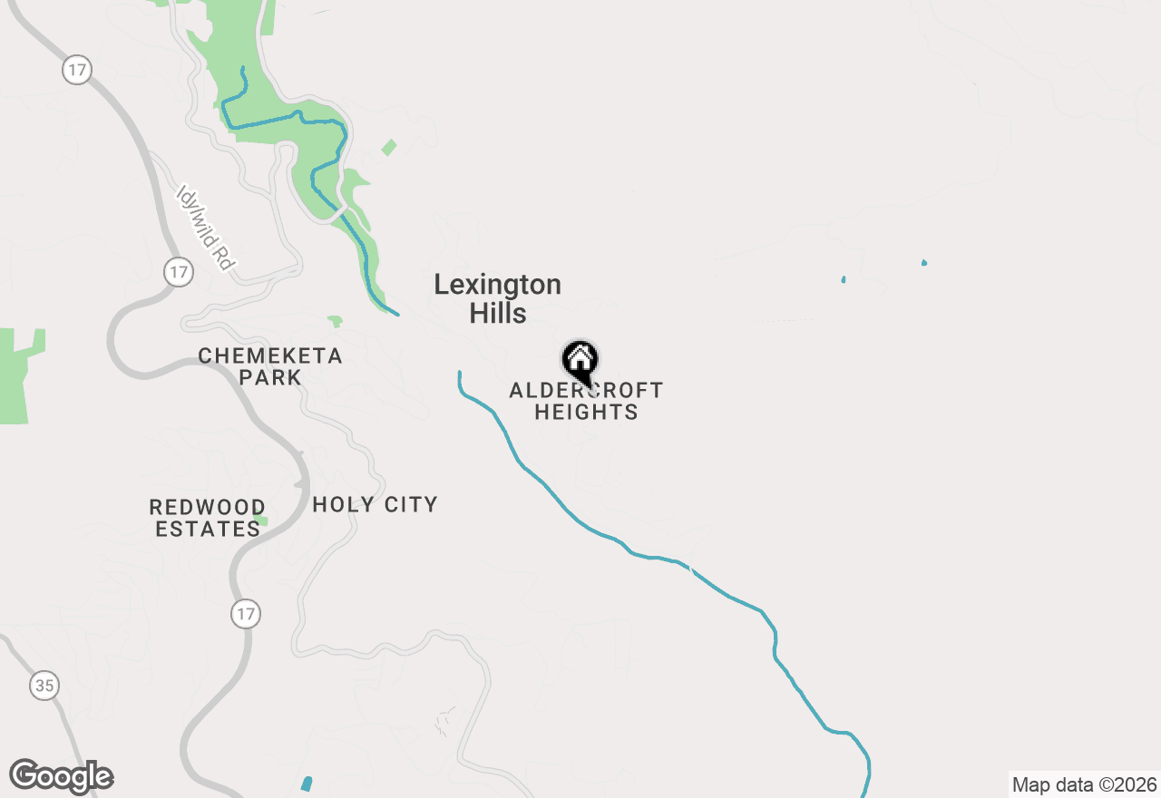 Map of 21386 Sunnyside Road, Los Gatos, CA 95033