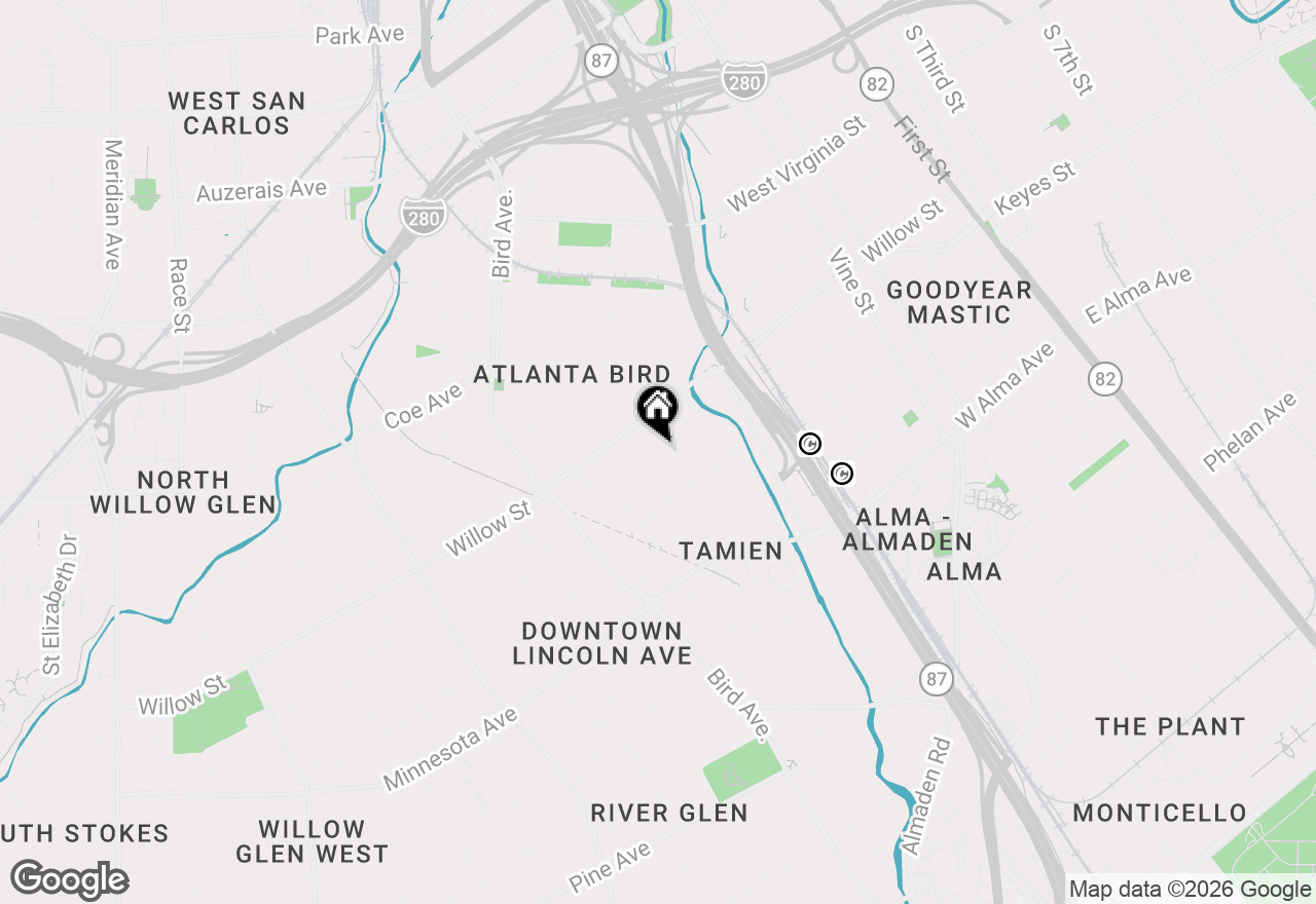 Map of 1148 Kayellen Court, San Jose, CA 95125