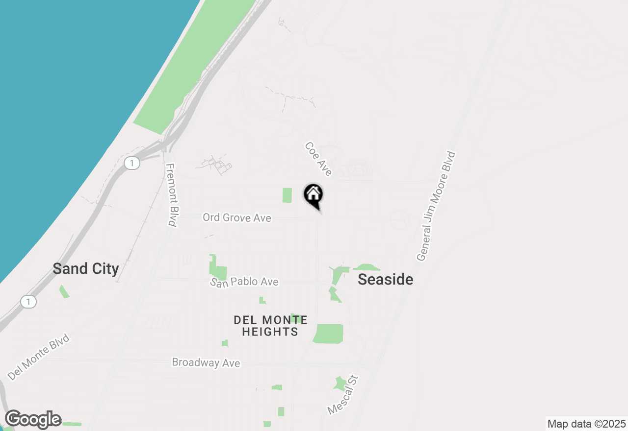 Map of 1655 Ord Grove Avenue, Seaside, CA 93955