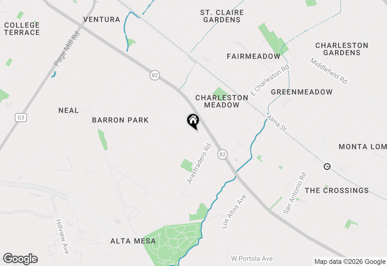 Map of 4112 Thain Way, Palo Alto, CA 94306