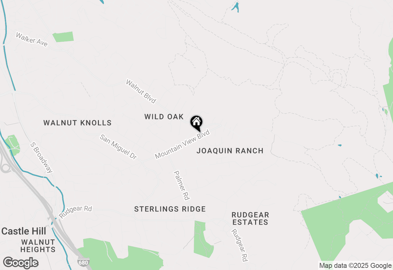 Map of 1096 Mountain View Blvd, Walnut Creek, CA 94596
