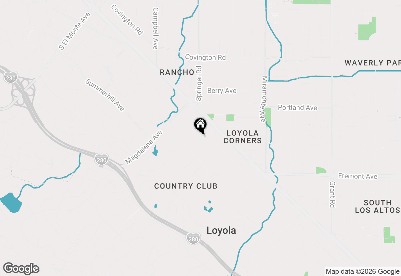 Map of 740 Greenview Place, Los Altos, CA 94024