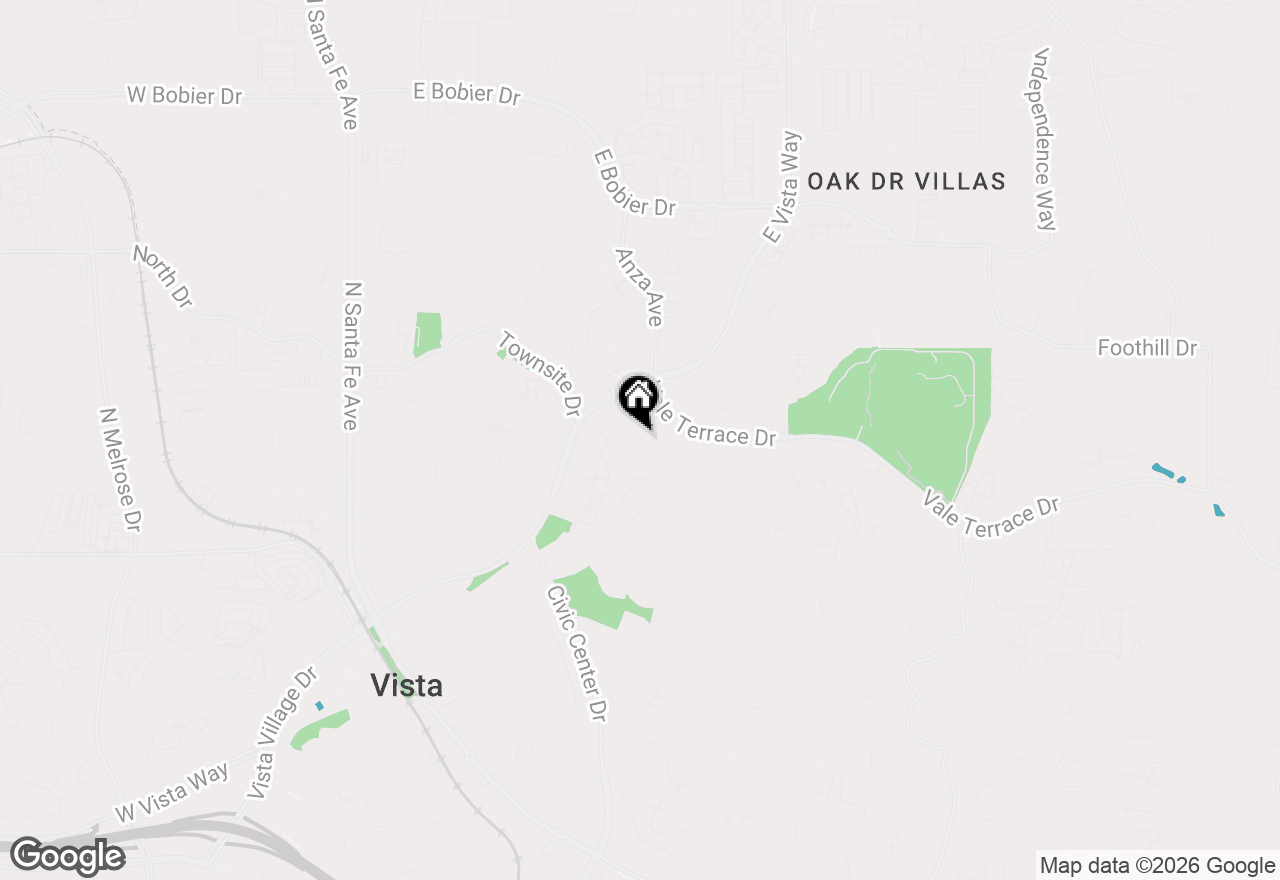 Map of 742 Bel Air Dr. W, Vista, CA 92084