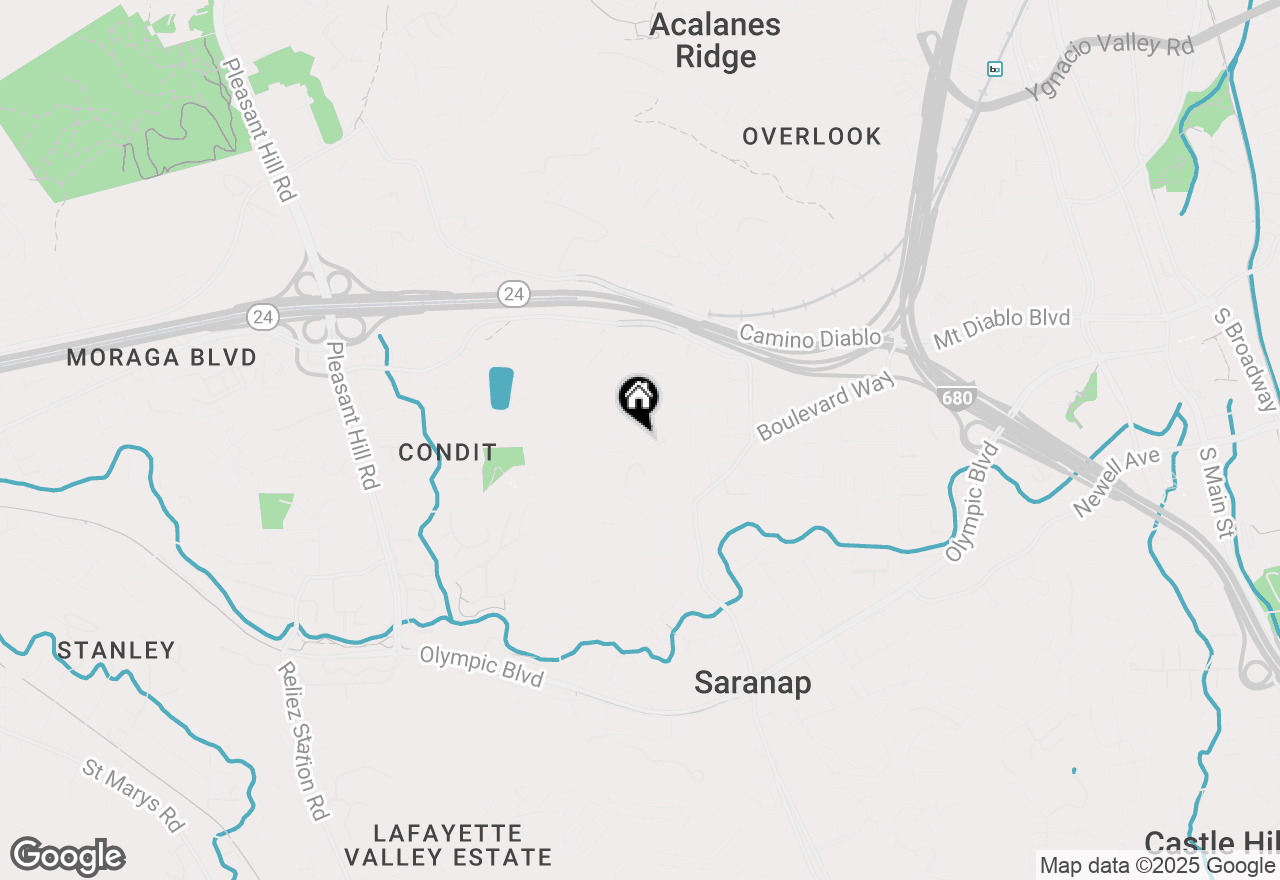 Map of 10 Westminster Place, Lafayette, CA 94549