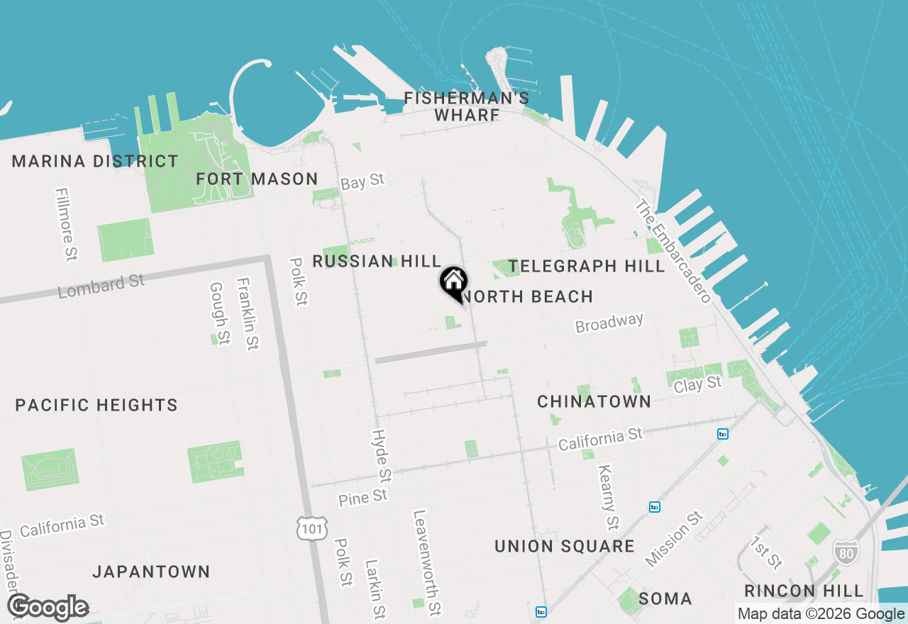 Map of 1750 Taylor Street #PH, San Francisco, CA 94133