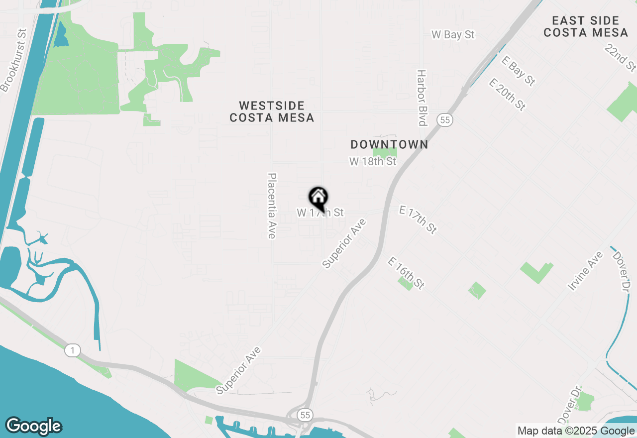 Map of 711 W 17th Street #C-8, Costa Mesa, CA 92627