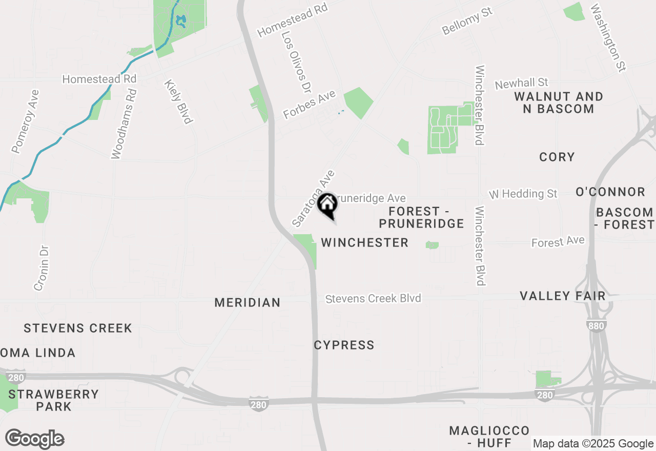 Map of 2374 Donner Place, Santa Clara, CA 95050