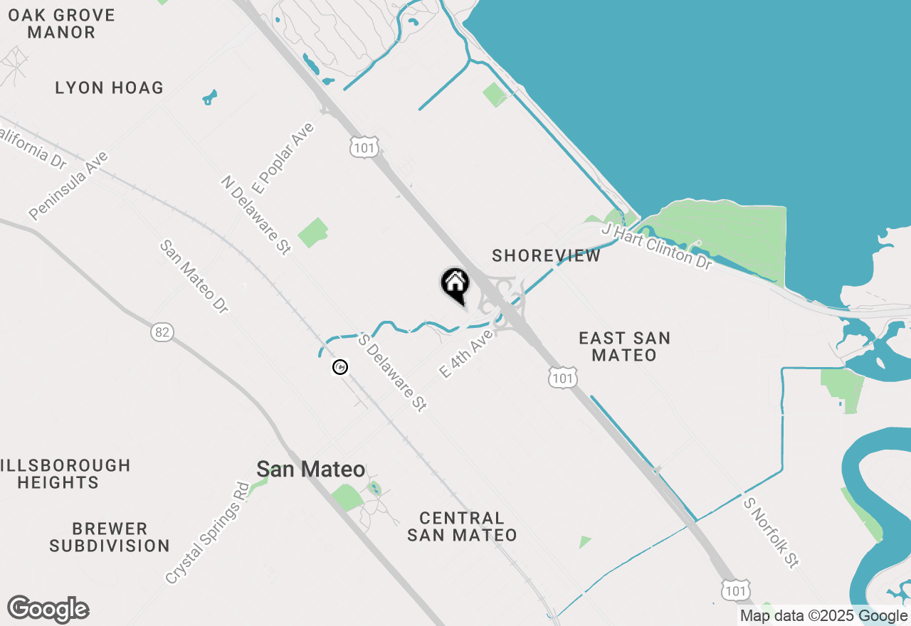 Map of 223 S Humboldt Street, San Mateo, CA 94401