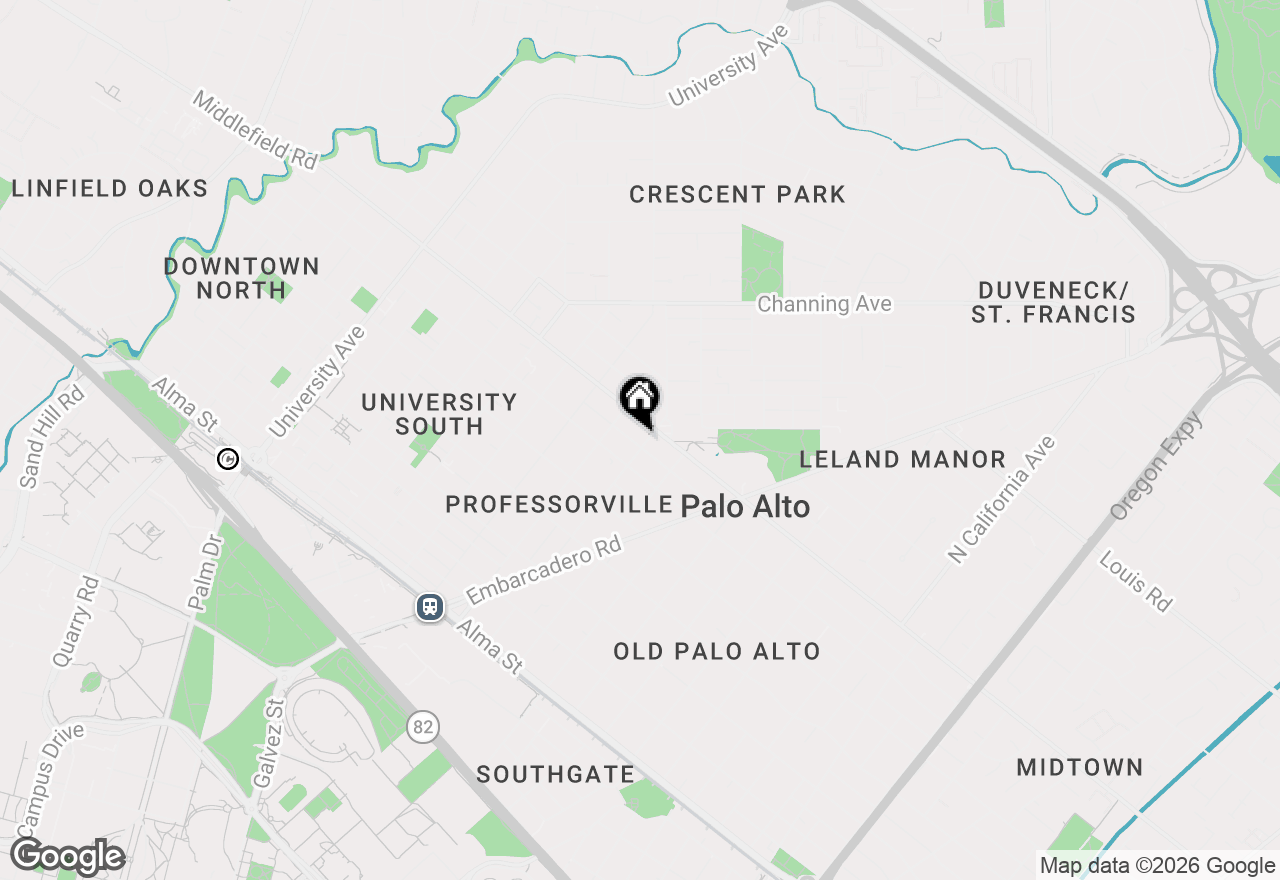 Map of 653 Melville Avenue, Palo Alto, CA 94301