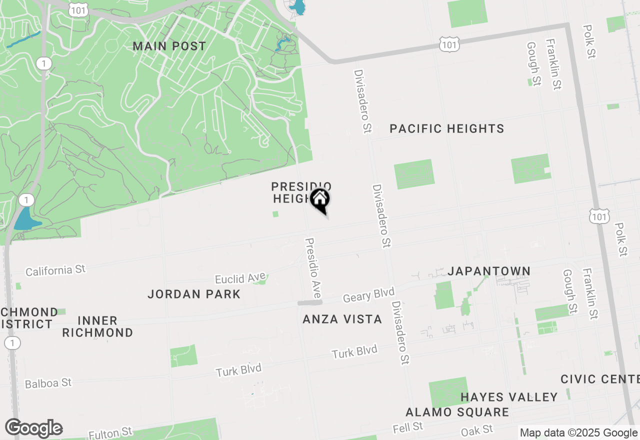 Map of 1819 Lyon Street #3, San Francisco, CA 94115