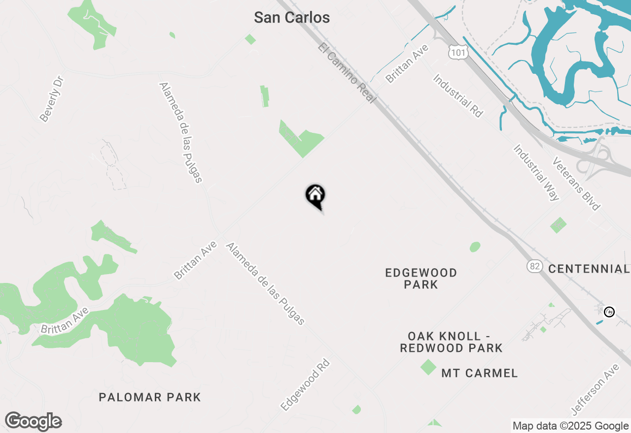 Map of 1354 Oakhurst Avenue, San Carlos, CA 94070