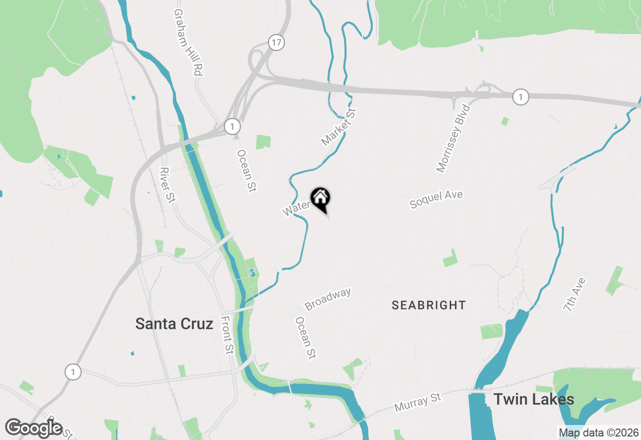 Map of 150 Sunnyside Avenue, Santa Cruz, CA 95062