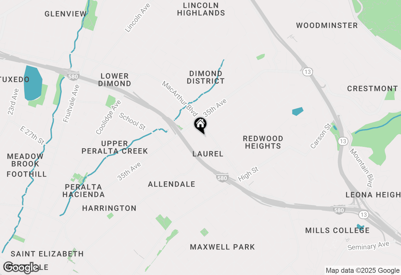 Map of 3635 Redding St, Oakland, CA 94619