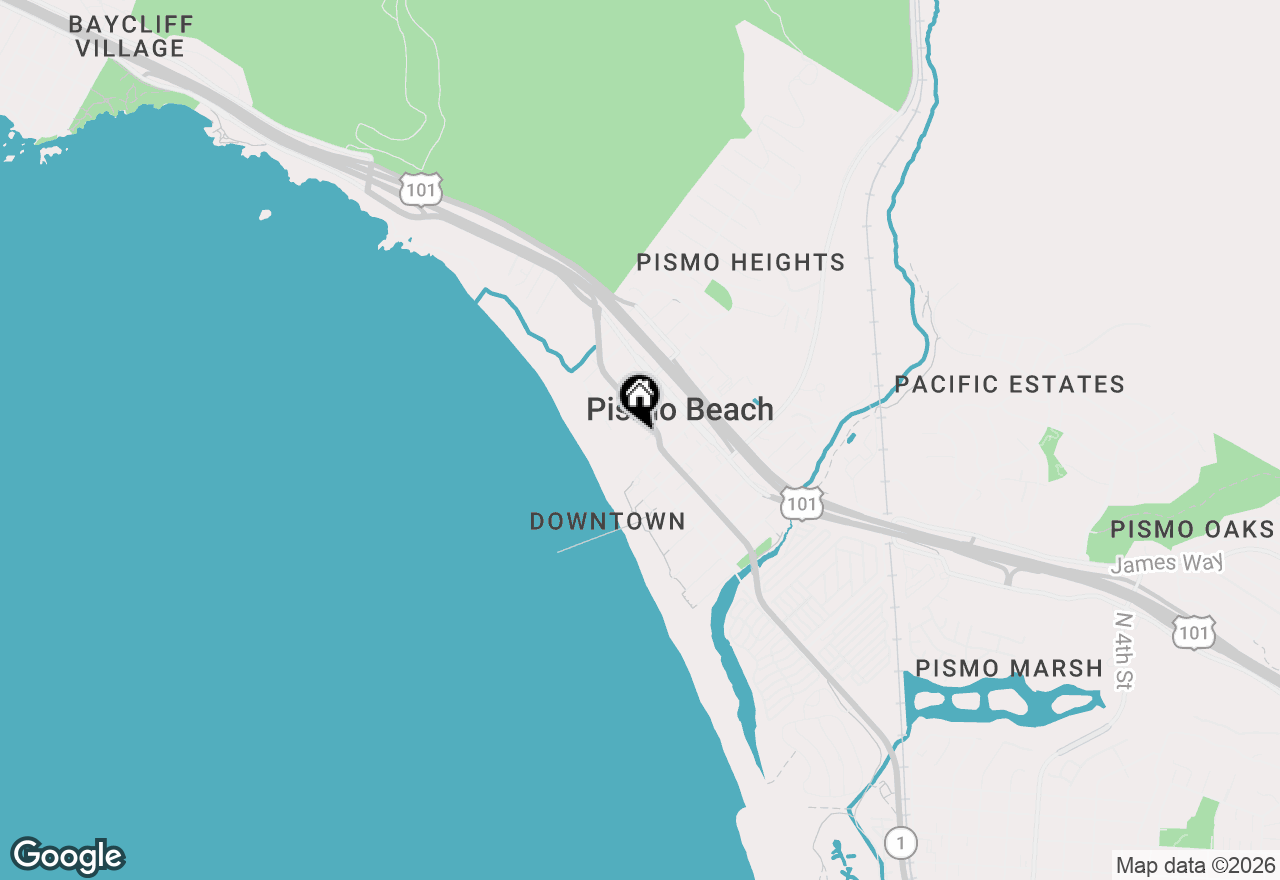 Map of 100 Pismo Avenue #106, Pismo Beach, CA 93449