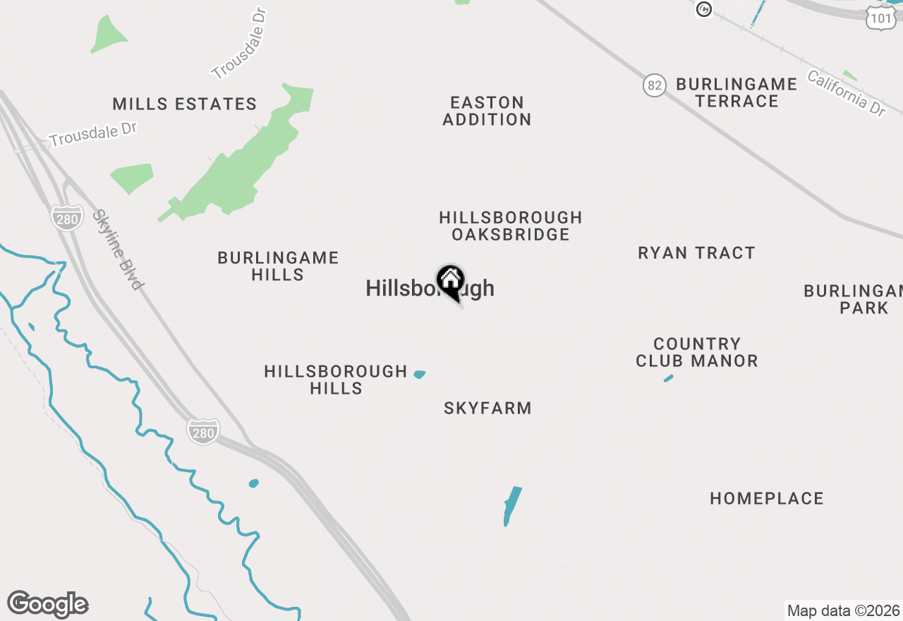 Map of 2300 Forest View Avenue, Hillsborough, CA 94010