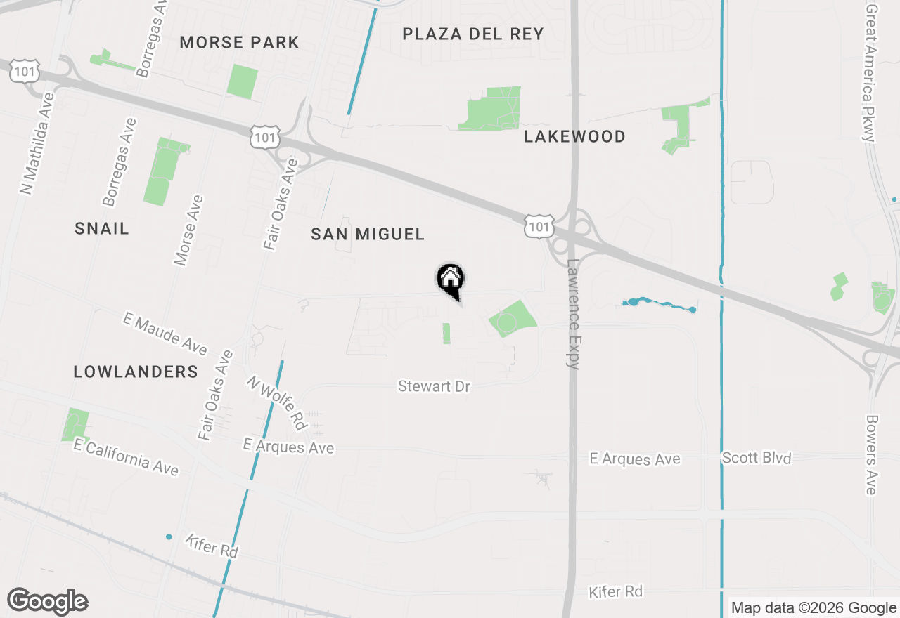 Map of 584 San Posadas Terrace #100, Sunnyvale, CA 94085