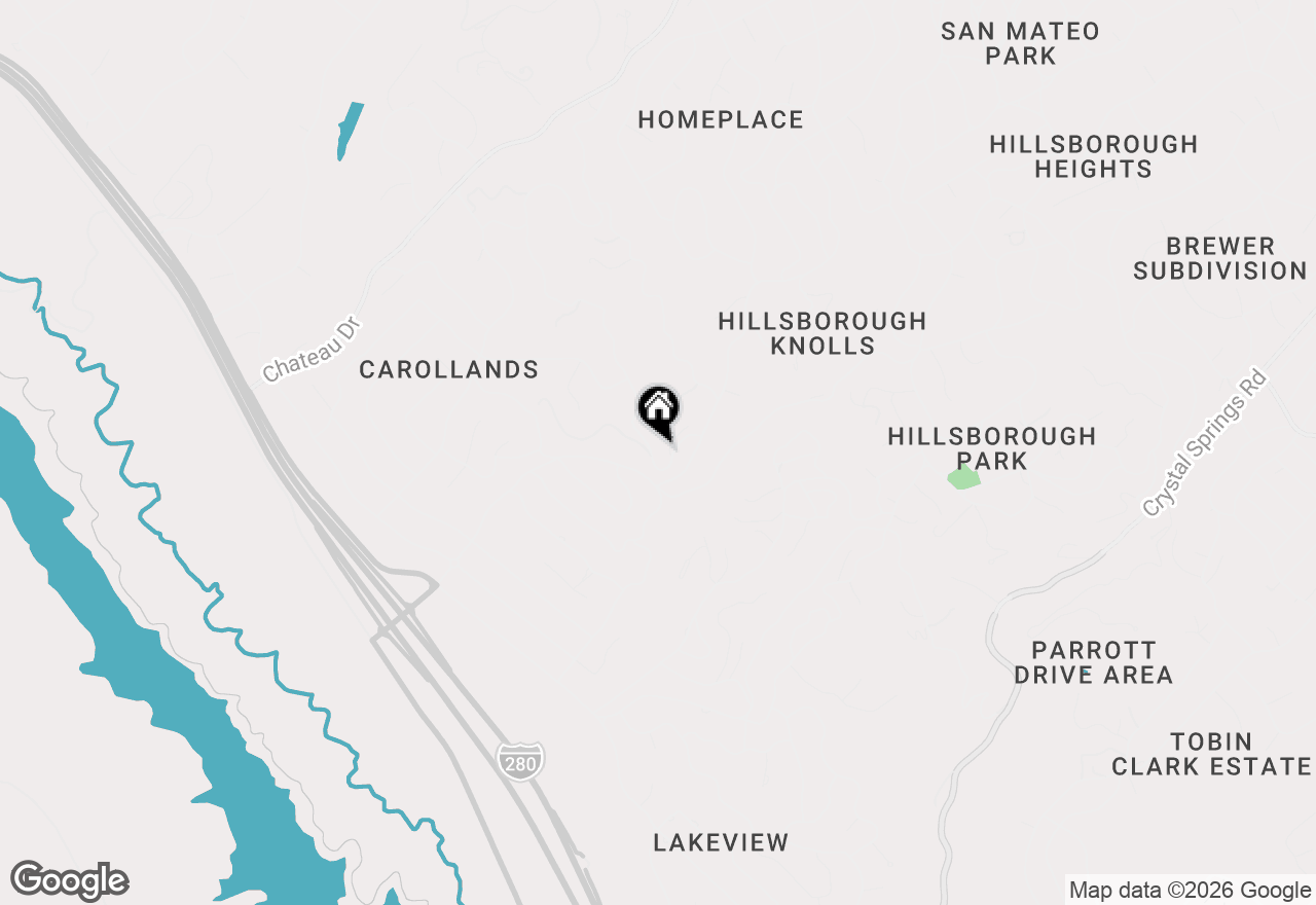 Map of 455 Pinehill Road, Hillsborough, CA 94010