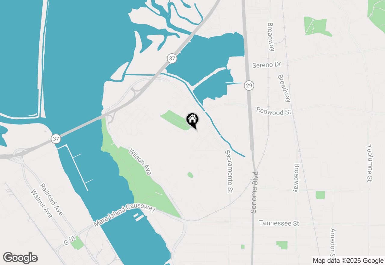 Map of 44 Parrott St, Vallejo, CA 94590