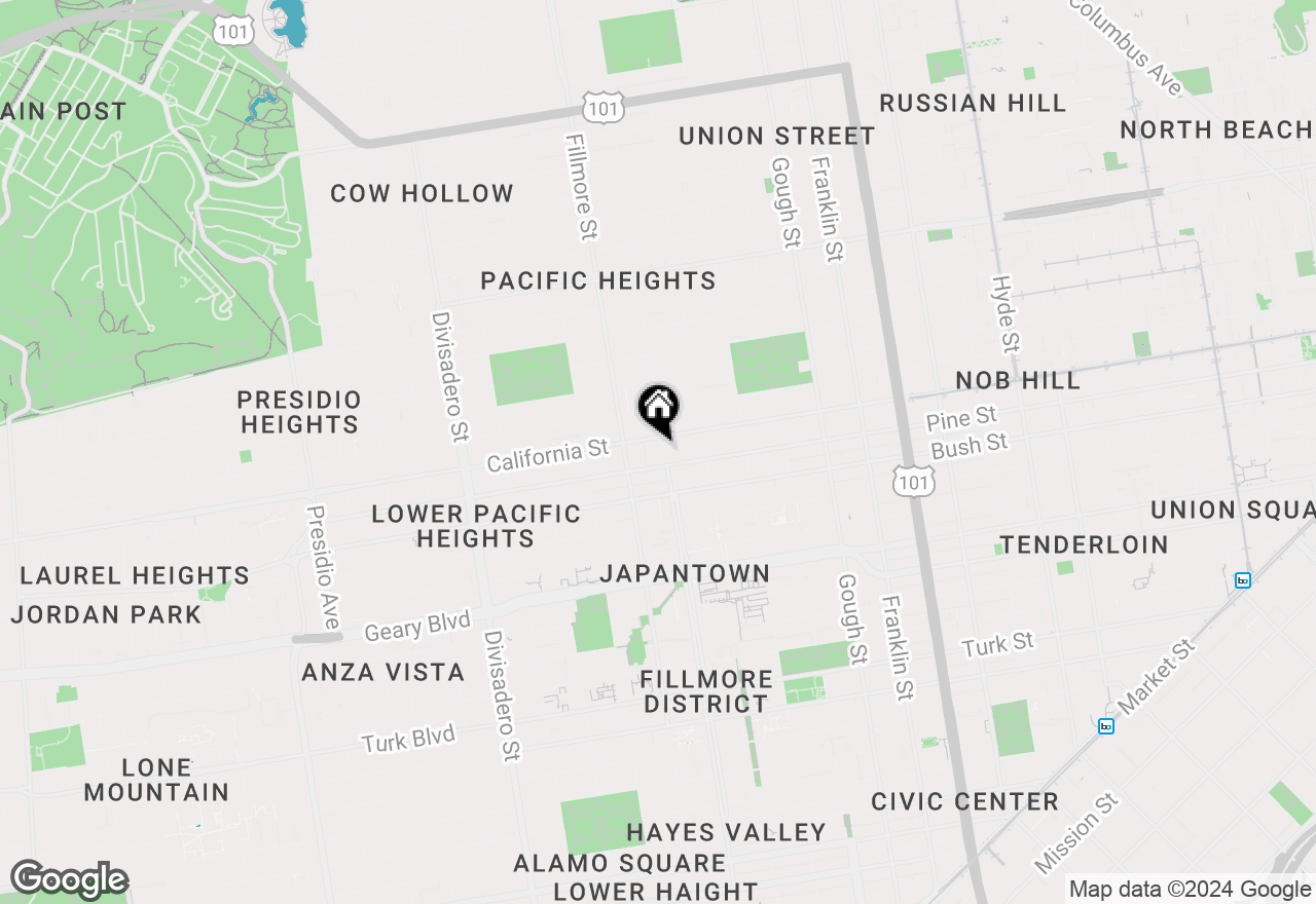 Map of 1935 Webster Street, San Francisco, CA 94115