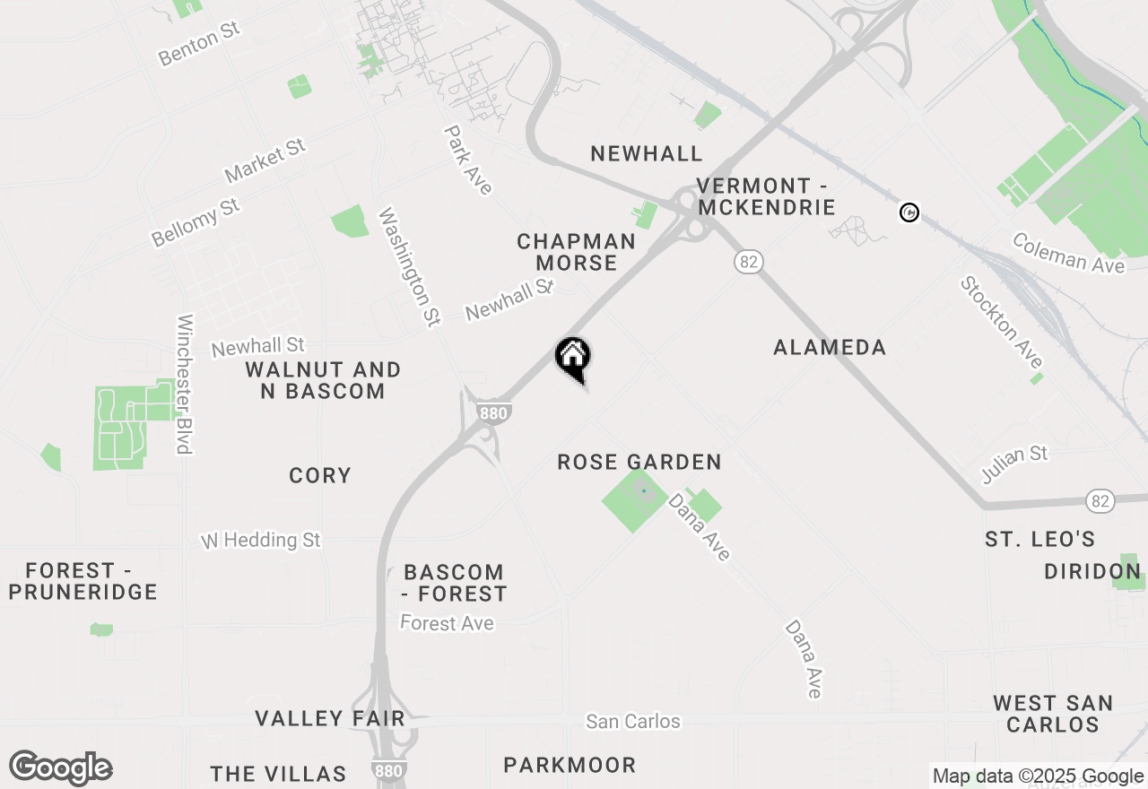 Map of 1596 Mckendrie Street, San Jose, CA 95126