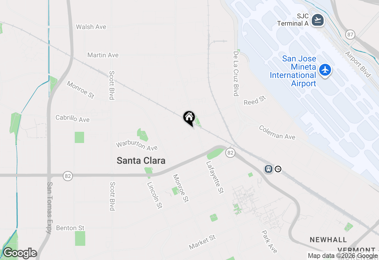 Map of 977 Warburton Avenue #203, Santa Clara, CA 95050