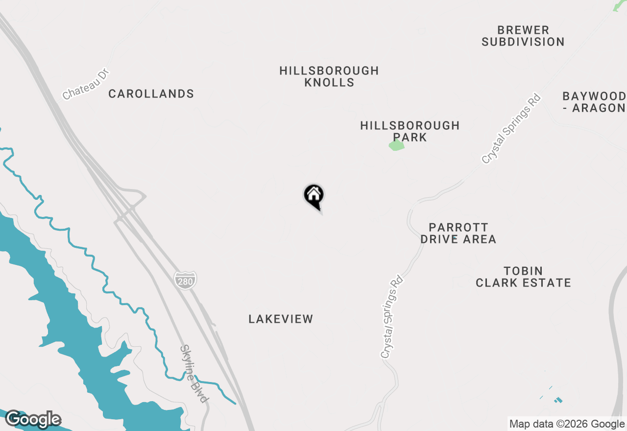 Map of 1340 View Haven Road, Hillsborough, CA 94010