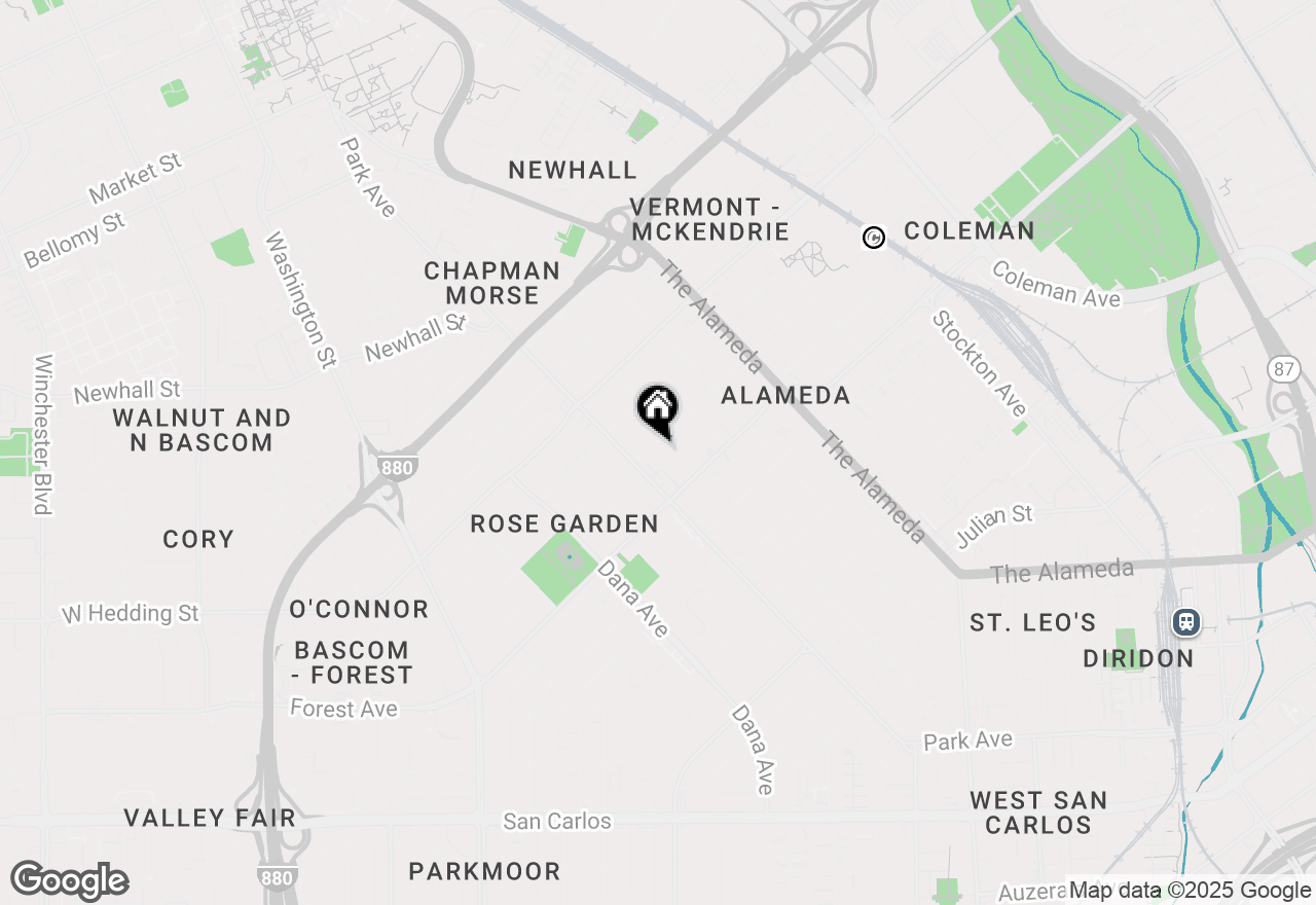 Map of 1350 Emory Street, San Jose, CA 95126
