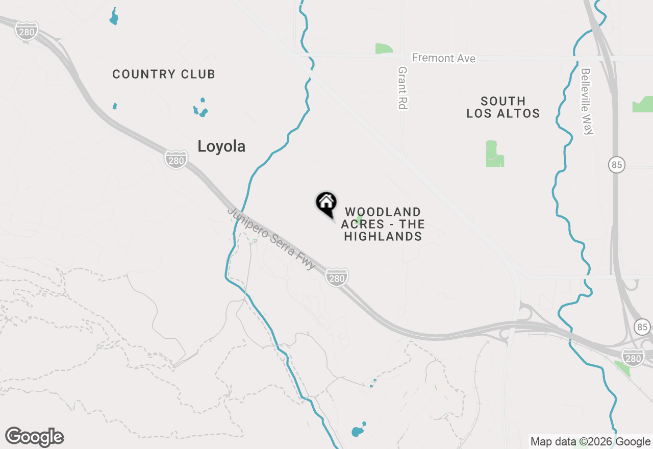 Map of 990 Oxford Drive, Los Altos, CA 94024