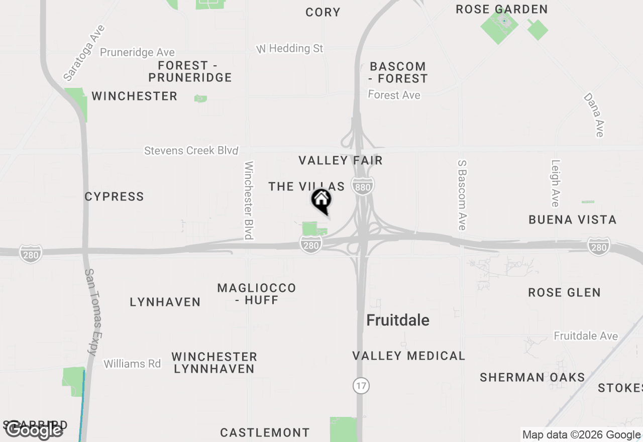 Map of 527 Bellezza Place, San Jose, CA 95128