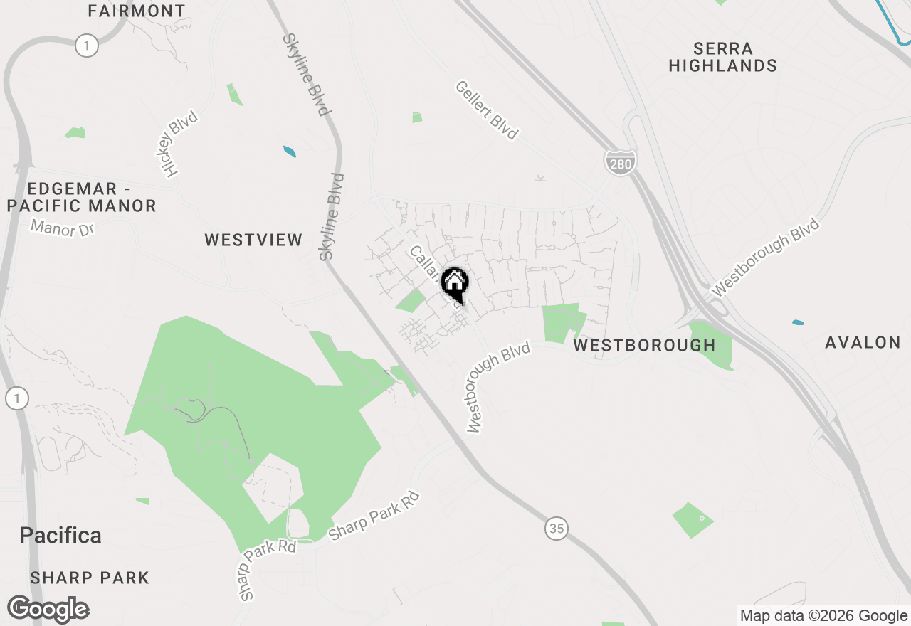 Map of 2625 Duhallow Way, South San Francisco, CA 94080