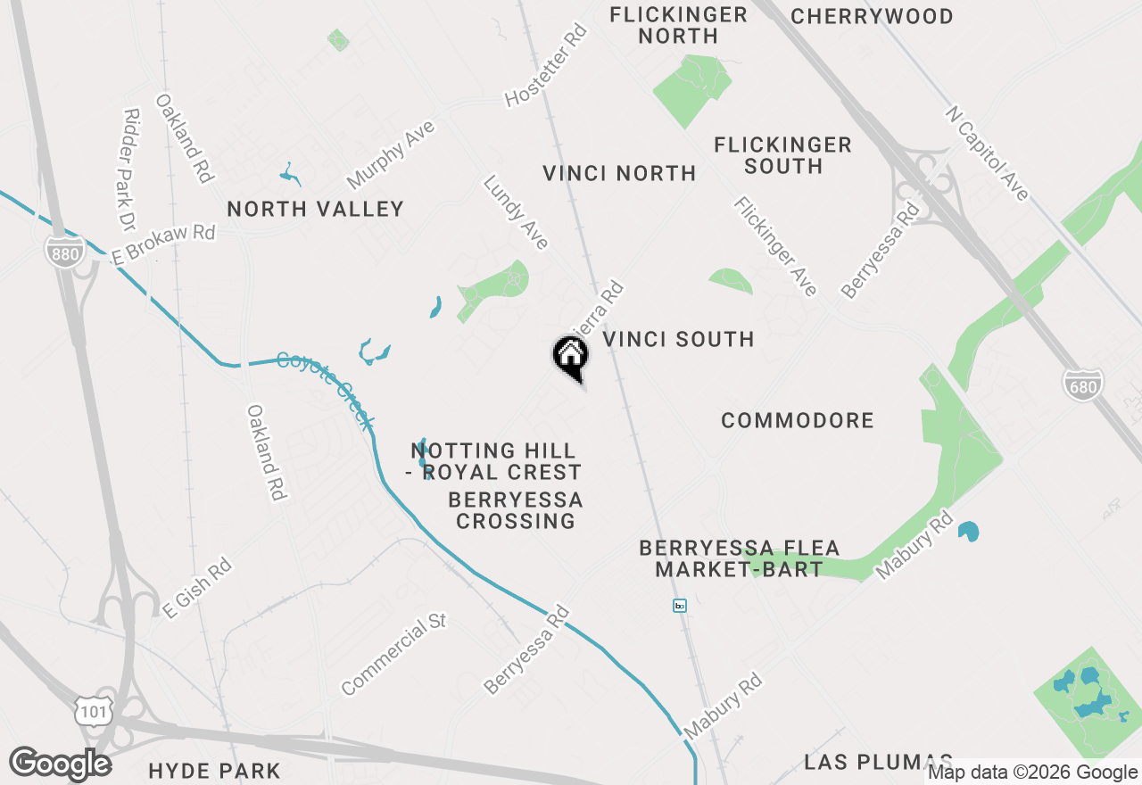 Map of 1637 Thorncrest Drive, San Jose, CA 95131