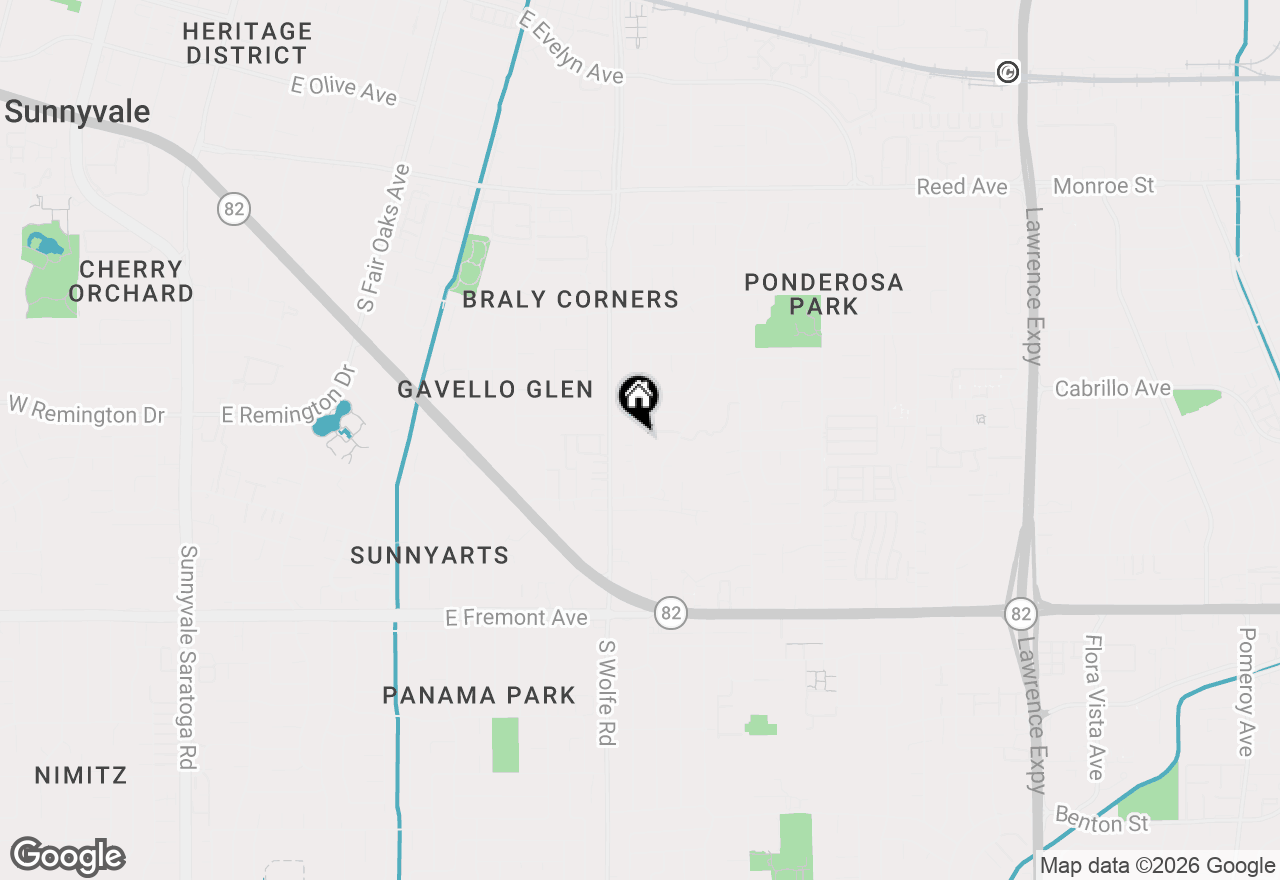 Map of 918 Mangrove Avenue, Sunnyvale, CA 94086