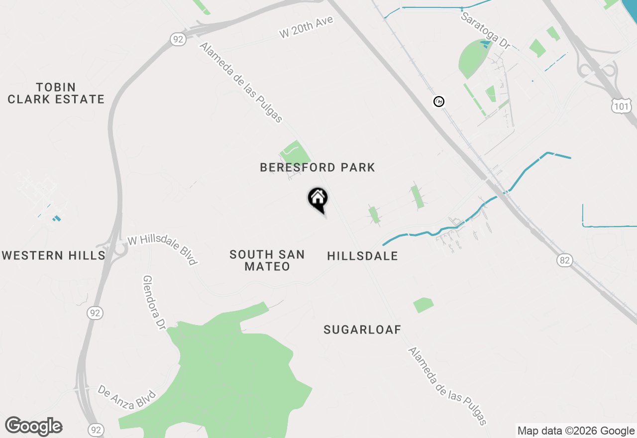Map of 551 Sylvan, San Mateo, CA 94403