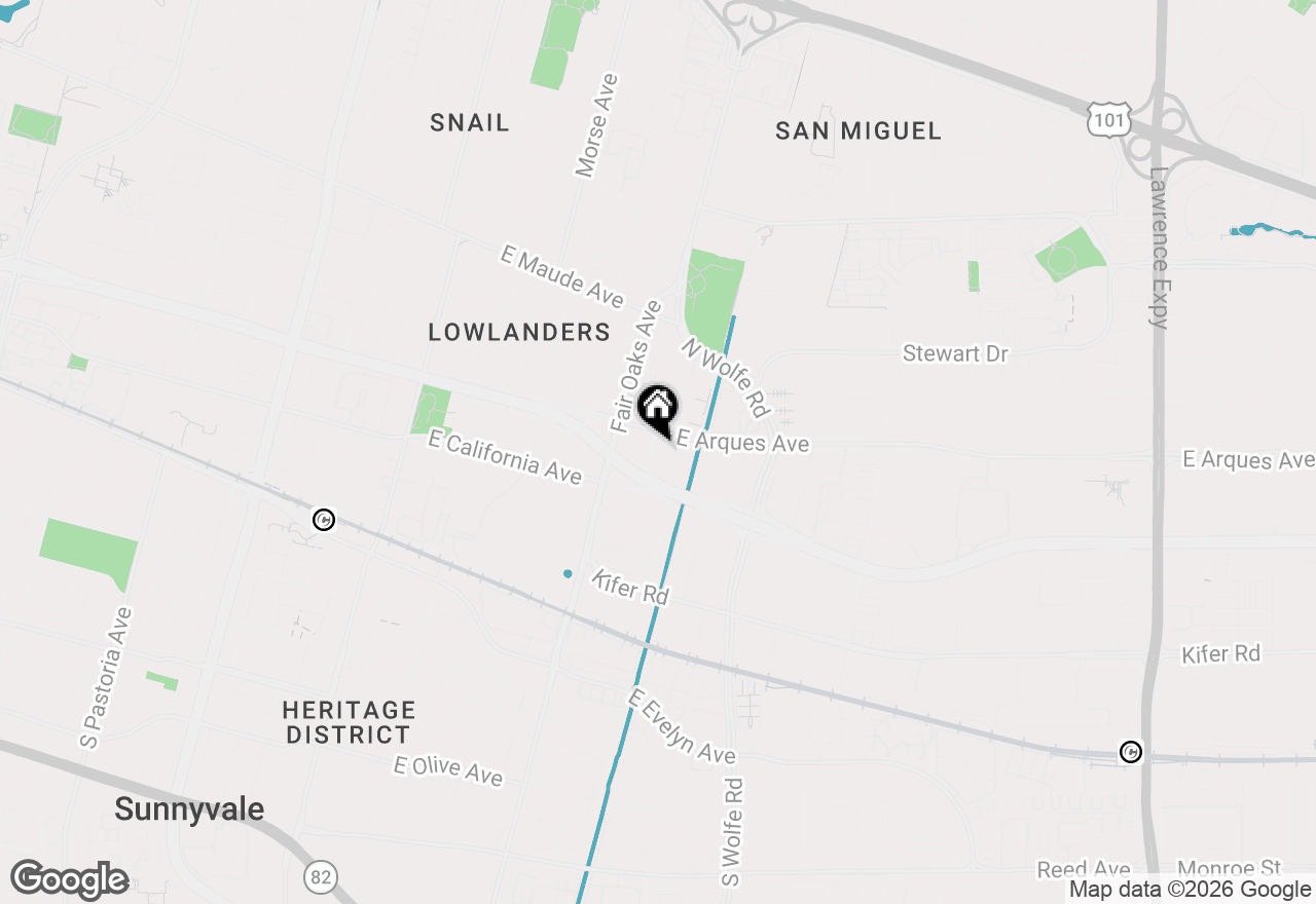 Map of 250 Santa Fe Terrace #123, Sunnyvale, CA 94085