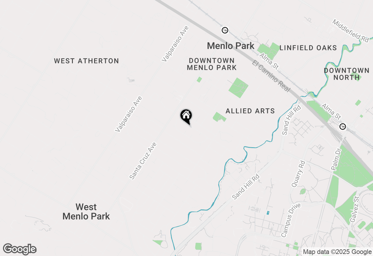Map of 8 Reyna Place, Menlo Park, CA 94025