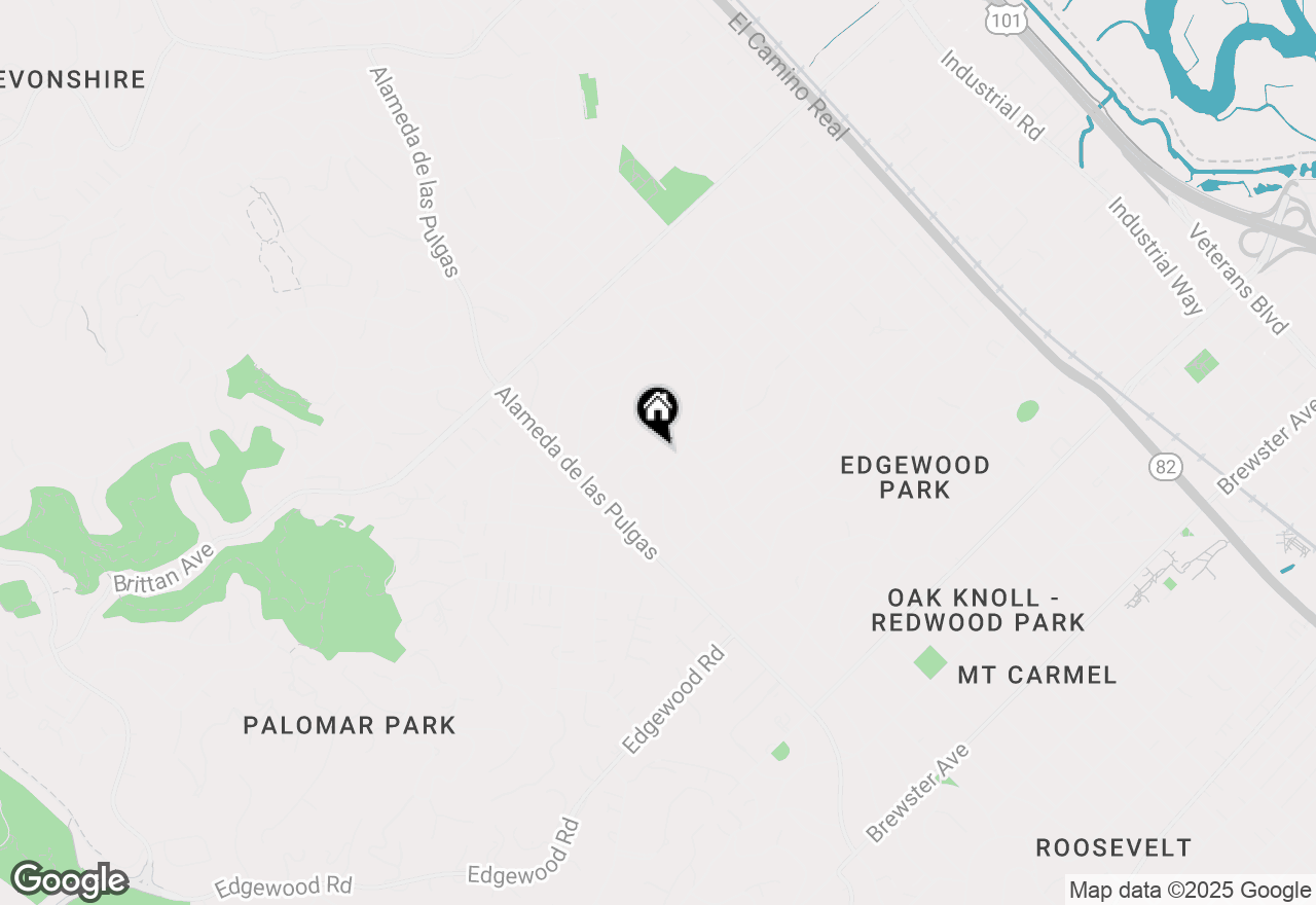 Map of 373 Oakview Drive, San Carlos, CA 94070