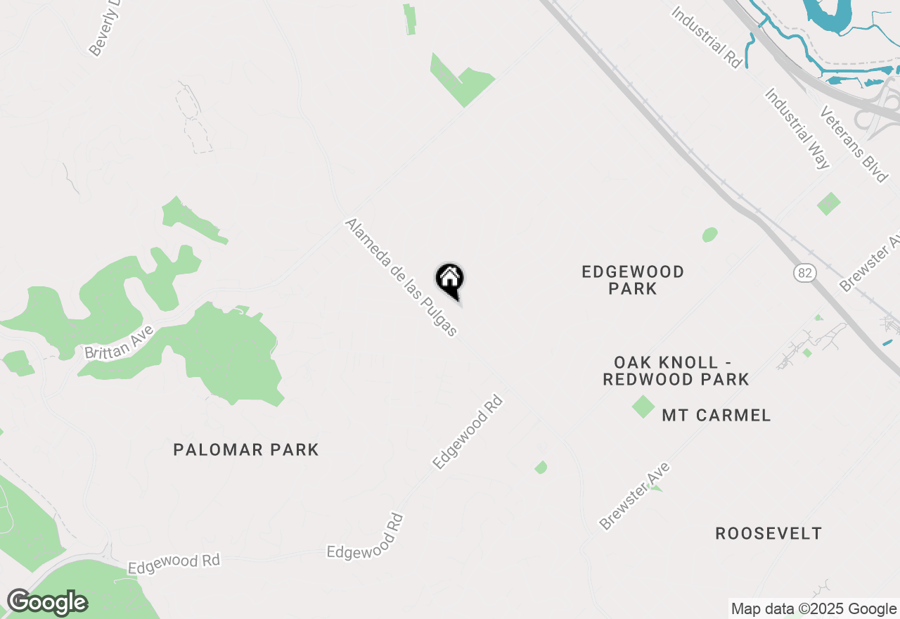 Map of 89 Hilltop Drive, San Carlos, CA 94070