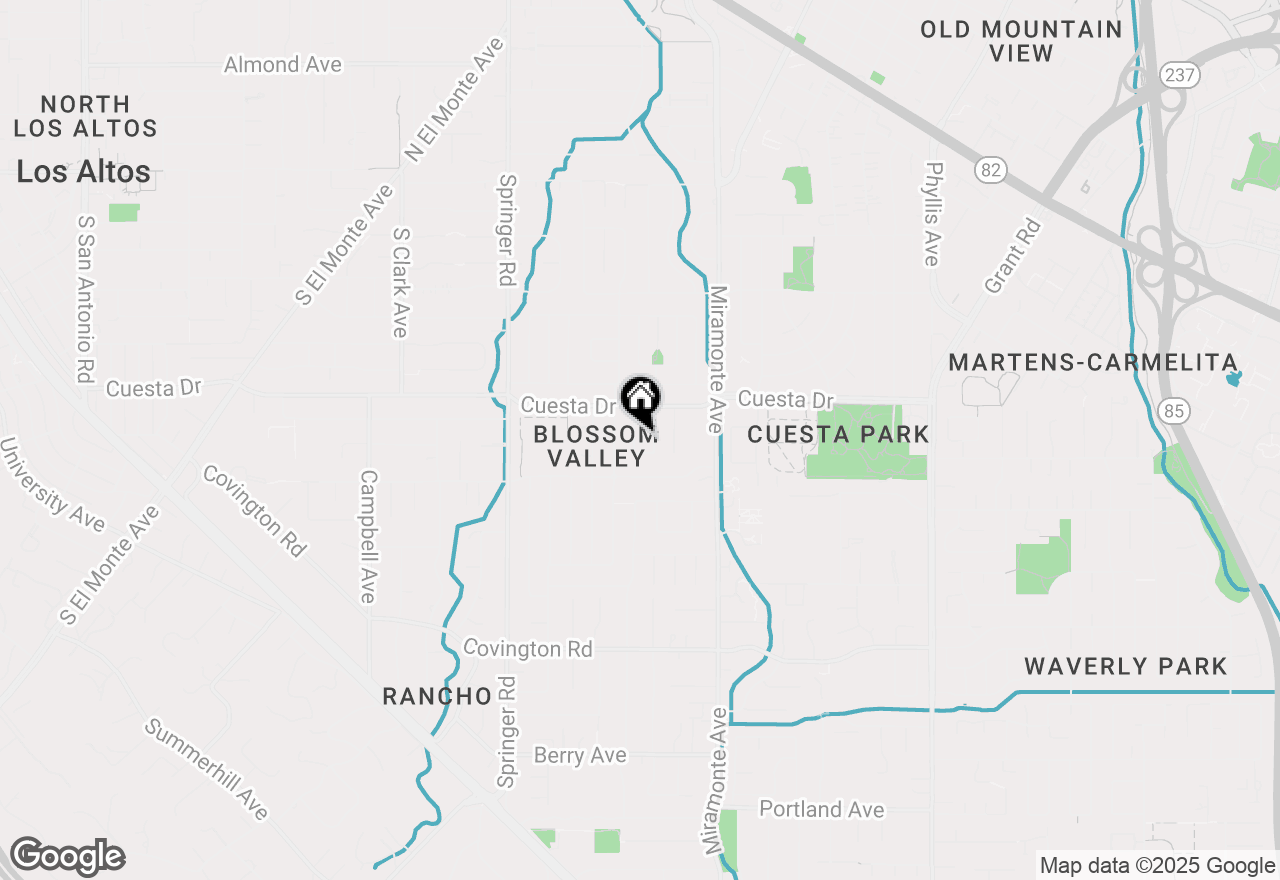Map of 1751 Cherrytree Lane, Mountain View, CA 94040