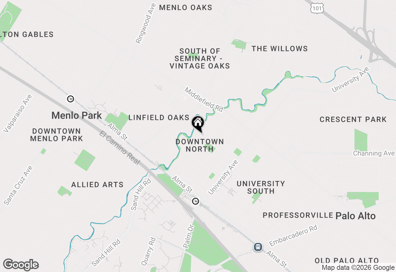 Map of 429 Ruthven Avenue, Palo Alto, CA 94301