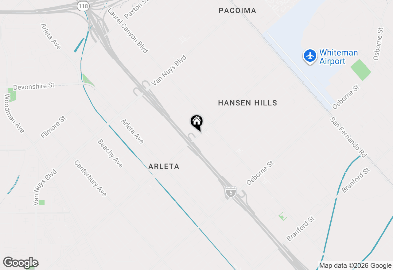 Map of 13533 Terra Bella Street, Pacoima, CA 91331