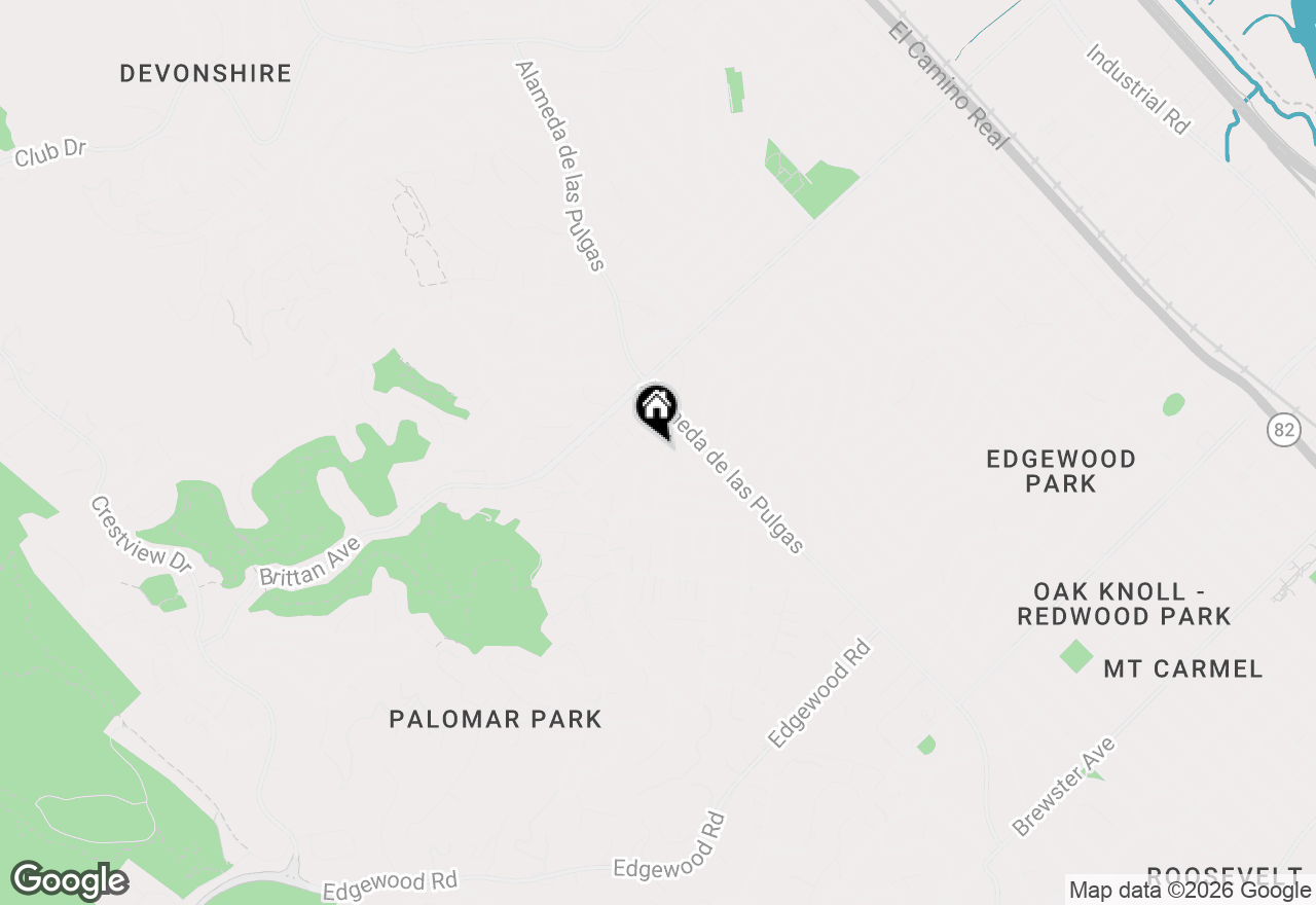 Map of 2540 Howard Avenue, San Carlos, CA 94070