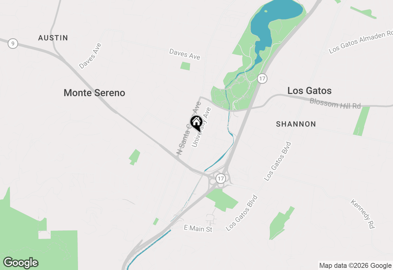 Map of 533 University Avenue, Los Gatos, CA 95032