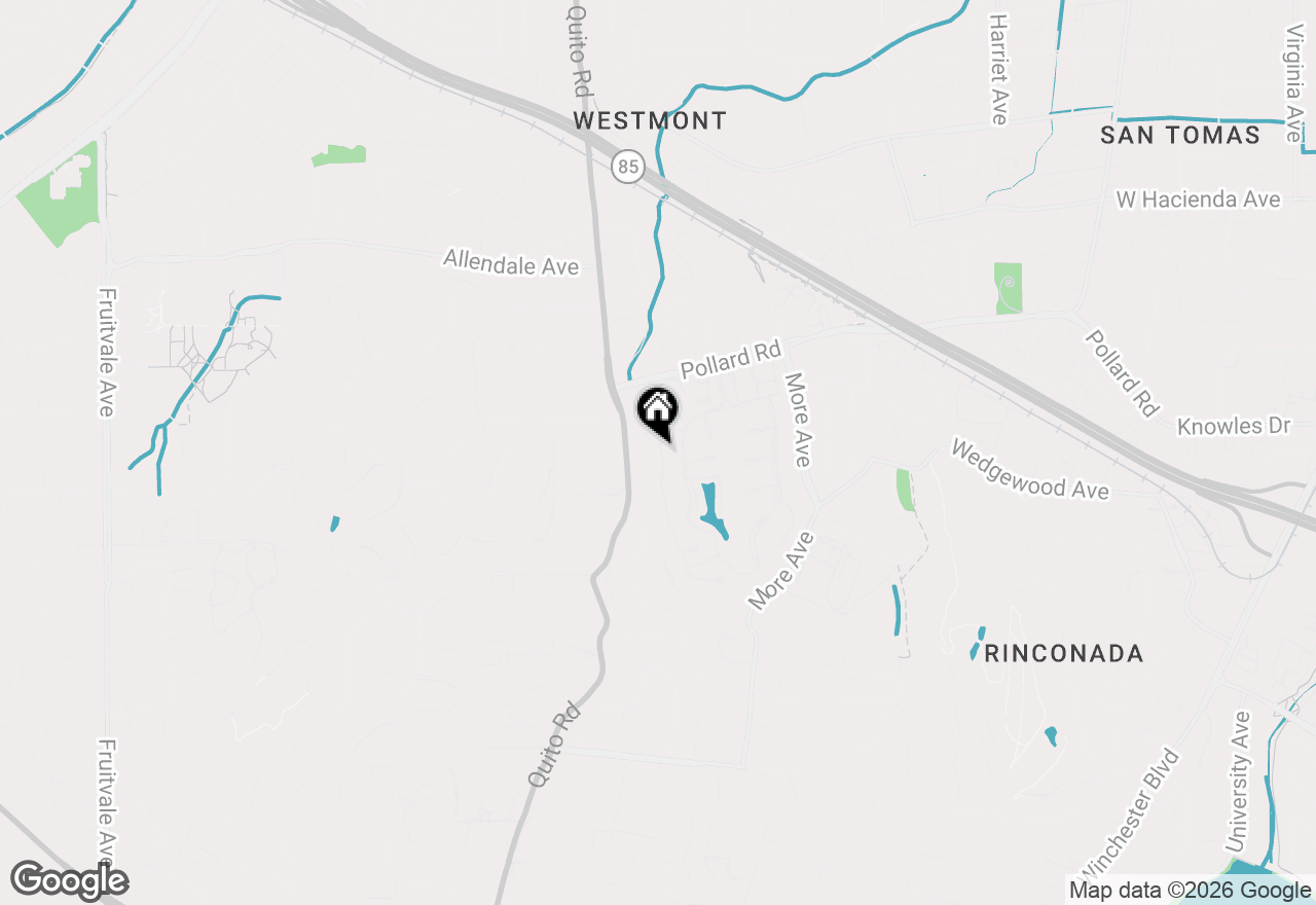 Map of 105 Altura Vista, Los Gatos, CA 95032